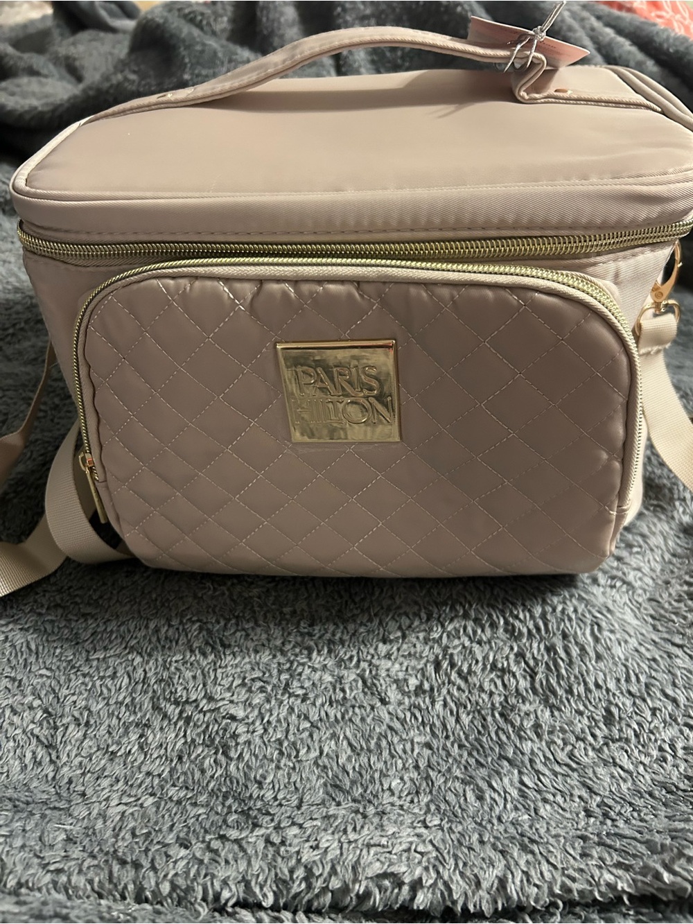 Paris Hilton Quilted Travel Cosmetic Bag NWT
